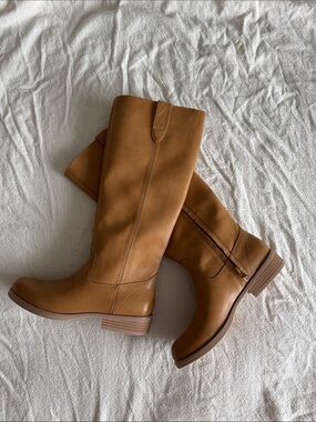 Crown Vintage Women's Over-the-Knee Boots in Tan Brown